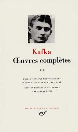 Oeuvres compltes - 1976, tome 3 par Franz Kafka