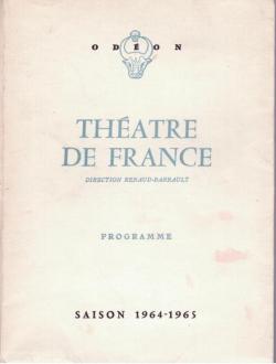 Thtre De France - Odon - Cahiers Renaud-Barrault - Programme Saison 1962-1963 - Le sicle d'Offenbach par Jean-Louis Barrault