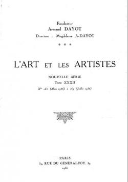 L\'Art et les Artistes, Tome XVI no. 85  89 (mars 1928  juillet 1928) par Revue L\'Art et les Artistes