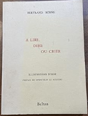 A lire, dire ou crier par Bertrand Borne