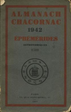 Almanach Chacornac 1942, phmrides astronomiques par Paul Chacornac