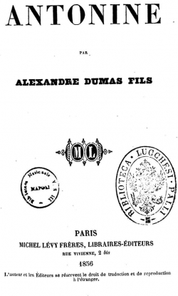 Antonine par Alexandre Dumas fils