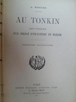 Au Tonkin : souvenirs d'un soldat d'infanterie de marine par A. Mercier