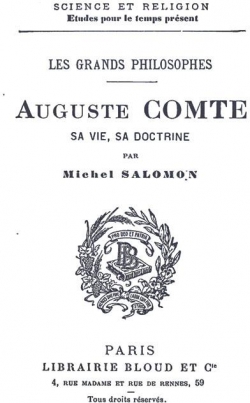 Auguste Comte par Michel Salomon
