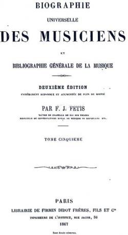 Biographie universelle des musiciens et bibliographie gnrale de la musique, tome 5 par Franois-Joseph Ftis