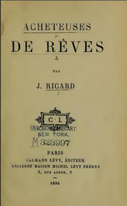 Acheteuses de rves par Jules Ricard