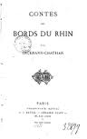 Contes des bords du Rhin par  Erckmann-Chatrian