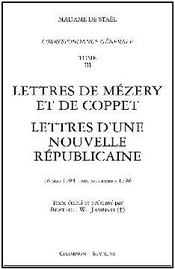 Correspondance Generale, tome 3 : 1794-1796 par Madame de Stal