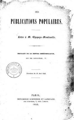 Des publications populaires par Alphonse de Lamartine