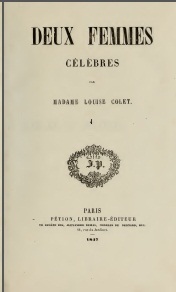 Deux Femmes Clbres, tome 1 par Louise Colet