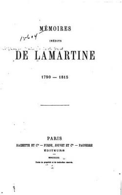 Mmoires de jeunesse : 1790-1815 par Alphonse de Lamartine