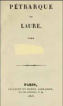 Ptrarque et Laure, par Mme de Genlis. 2e dition par Stphanie Flicit de Genlis