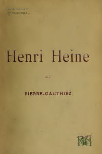 Henri Heine par Pierre Gauthiez
