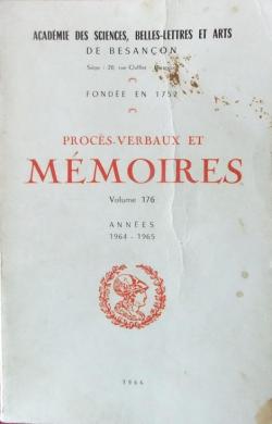 Procs-verbaux et mmoires - Annes 1964-1965 (t. 176) par Acadmie des Sciences belles-lettres et arts