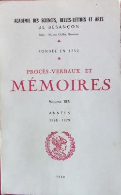 Procs-verbaux et mmoires - Annes 1978-1979 (t. 183) par Acadmie des Sciences belles-lettres et arts