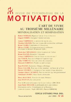 Revue de psychologie de la motivation n 29 : L'art de vivre au troisime millnaire par Revue de Psychologie de la Motivation