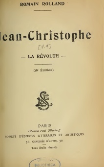 Jean-Christophe, tome 4 : La Rvolte par Romain Rolland
