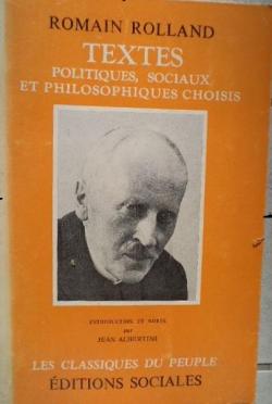 Textes politiques, sociaux et philosophiques choisis par Romain Rolland