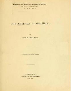 The American Characidae [Part 1]. par Carl H. Eigenmann