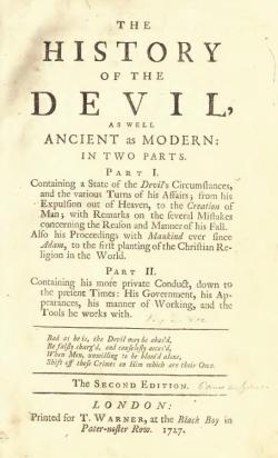 The History of the Devil, as well ancient as modern par Daniel Defoe