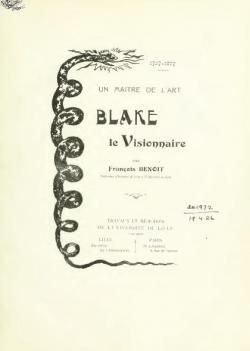 Un maitre de l'art : Blake le Visionnaire par Franois Benot