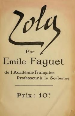 Zola, par mile Faguet par Emile Faguet