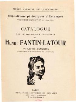 Catalogue des lithographies originales de Henri Fantin-Latour par Lonce Bndite