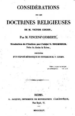 Considrations sur les doctrines religieuses de Victor Cousin par Vincenzo Gioberti