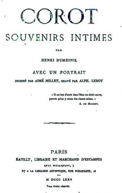 Corot : Souvenirs Intimes par Henri Dumesnil