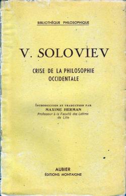 Crise de la philosophie occidentale par Vladimir Soloviev