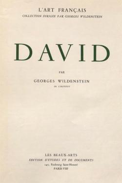 David par Georges Wildenstein