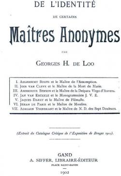 De l'identit de certains matres anonymes par Georges Hulin de Loo