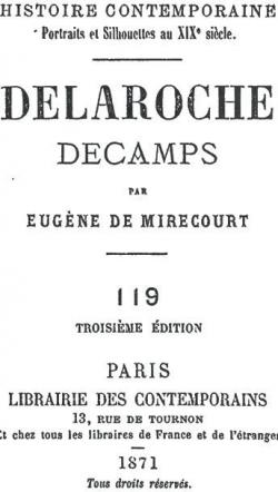 Delaroche, Decamps par Eugne de Mirecourt