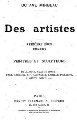 Des artistes, Srie 1 : Peintres et sculpteurs par Octave Mirbeau