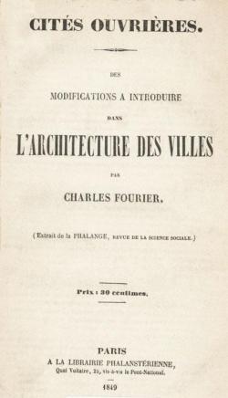 Des modifications  introduire dans l'architecture des villes par Charles Fourier