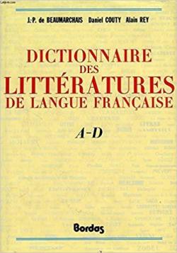 Dictionnaire des littratures de langue franaise, tome 1 : De A  D par Jean-Pierre de Beaumarchais