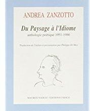 Du paysage a l'idiome : anthologie poetique 1951 1986 par Andrea Zanzotto