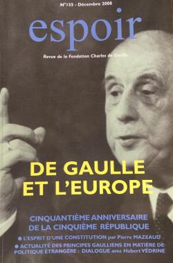 Espoir, n155 : De Gaulle et l'Europe par Revue Espoir