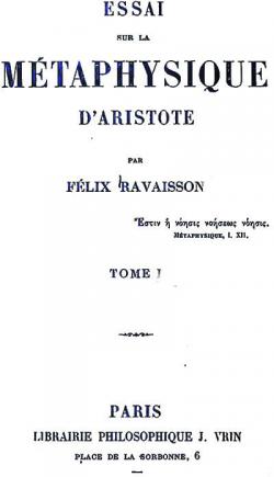 Essai sur la Mtaphysique d'Aristote, tome 1 par Flix Ravaisson