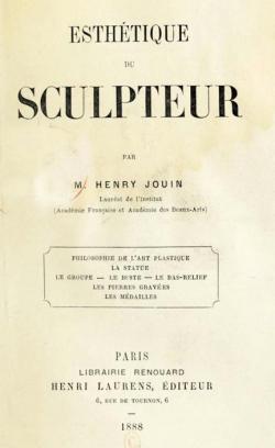 Esthtique du Sculpteur par Henry Jouin