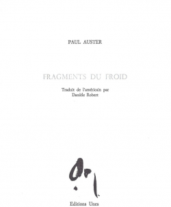 Fragments du froid par Paul Auster