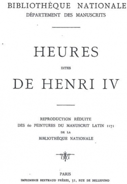 Heures dites de Henri IV par Camille Couderc