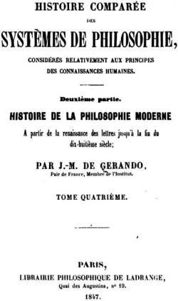 Histoire compare des Systmes de Philosophie, tome 4 par Joseph-Marie de Grando