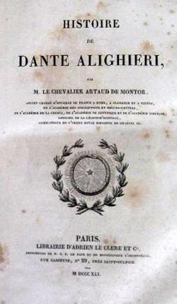 Histoire de Dante Alighieri par Alexis-Franois Artaud de Montor