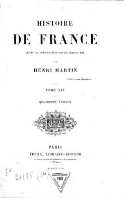 Histoire de France, tome 14 par Henri Martin