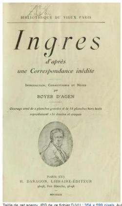 Ingres daprs une correspondance indite par Auguste-Jean Boyer d'Agen