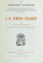 Les Artistes Clbres : J.-B. Simon Chardin  par Charles Normand