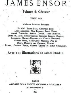 James Ensor, Peintre & Graveur; Tome 1 par James Ensor