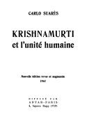 Krishnamurti et l'unit humaine par Carlos Suars