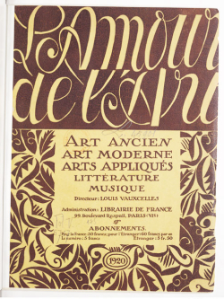 L'Amour de l'Art - Mai 1920 par Revue L'Amour de l'Art
